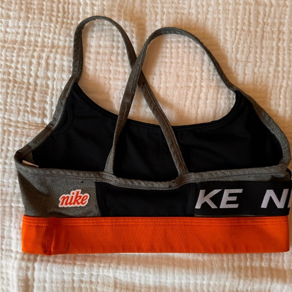 Nike black and orange elastic sports bra - Picture 2 of 2